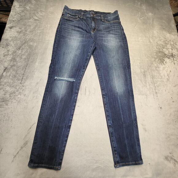 Lucky Brand Jeans Womens 14/32 Blue Brooke Legging Skinny Stretch Distressed - Picture 1 of 11